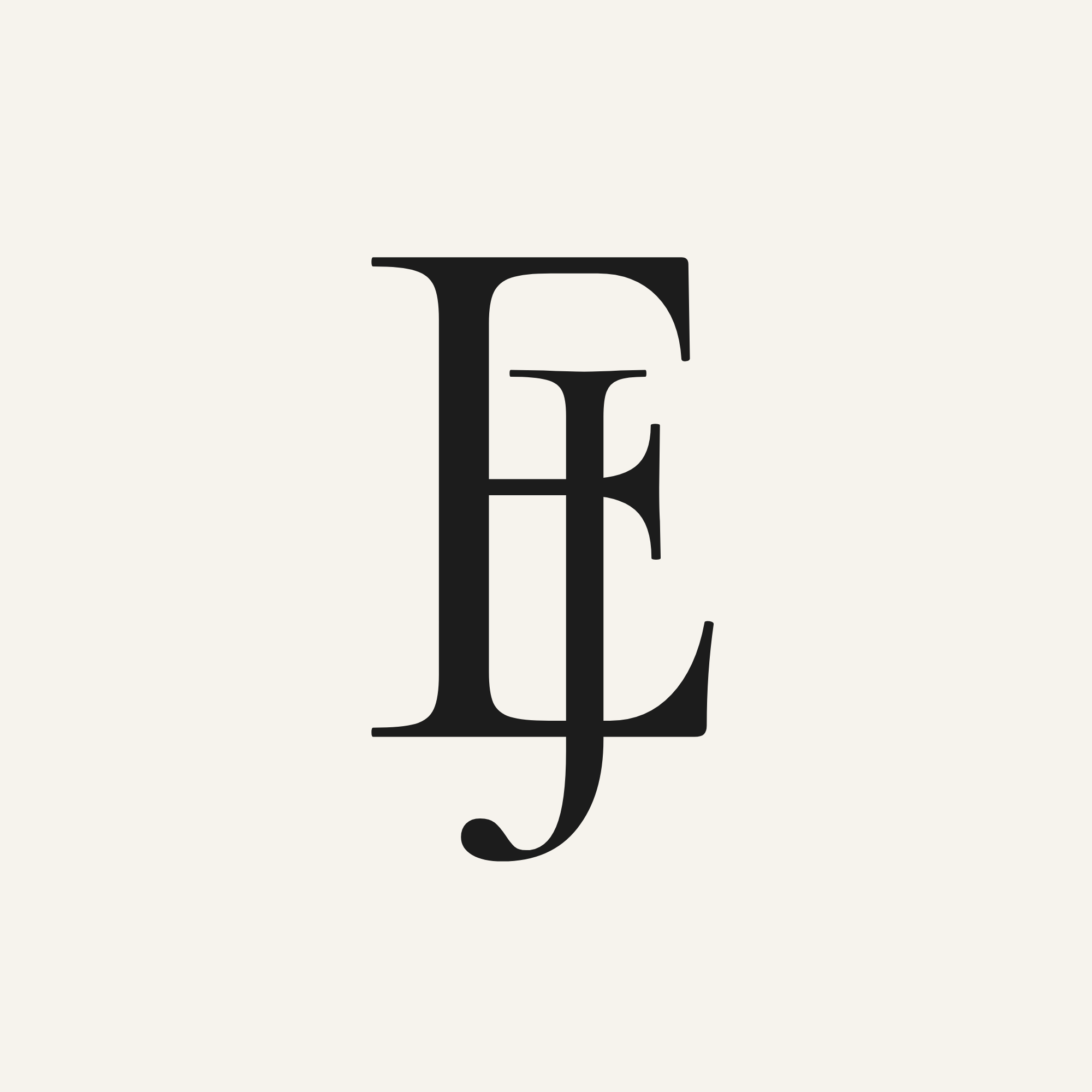 Black monogram with intertwined letters on a light background.