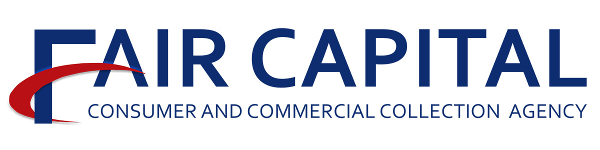 Fair Capital logo with text and a curved red line, representing a collection agency.